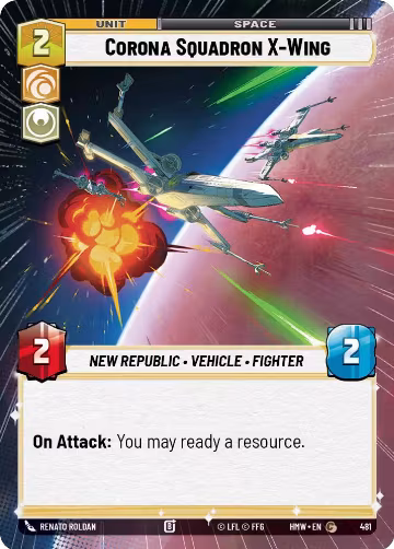 Corona Squadron X-Wing (Hyperspace) (481), Homeworlds — Star Wars card price