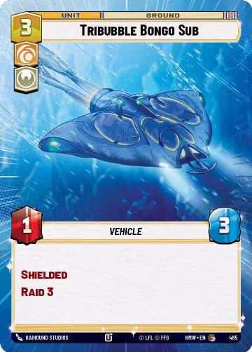 Tribubble Bongo Sub (Hyperspace) (485), Homeworlds — Star Wars card price