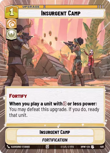 Insurgent Camp (Hyperspace) (488), Homeworlds — Star Wars card price
