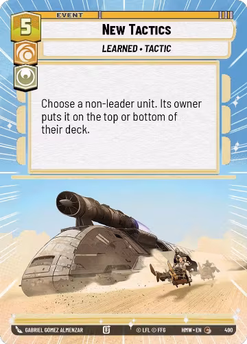 New Tactics (Hyperspace) (490), Homeworlds — Star Wars card price