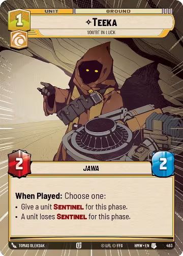 Teeka - You're in Luck (Hyperspace) (493), Homeworlds — Star Wars card price