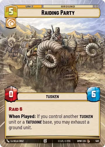 Raiding Party (Hyperspace) (502), Homeworlds — Star Wars card price
