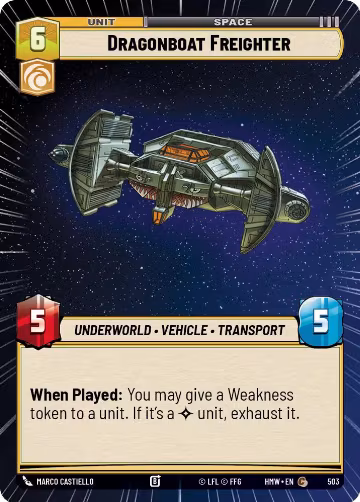 Dragonboat Freighter (Hyperspace) (503), Homeworlds — Star Wars card price