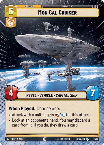 Mon Cal Cruiser (Hyperspace) (504), Homeworlds — Star Wars card price