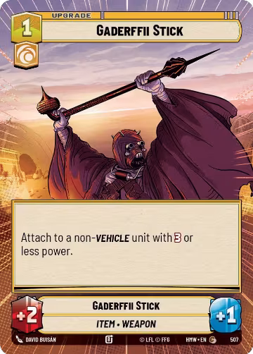 Gaderffii Stick (Hyperspace) (507), Homeworlds — Star Wars card price