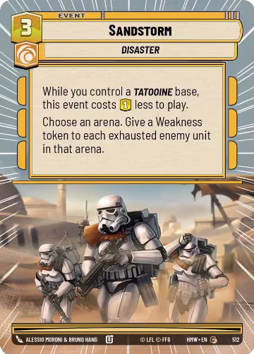 Sandstorm (Hyperspace) (512), Homeworlds — Star Wars card price