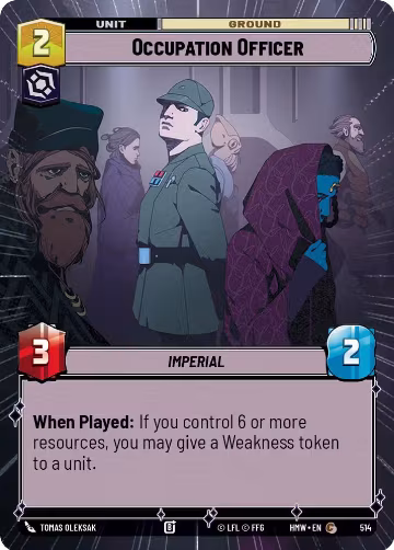 Occupation Officer (Hyperspace) (514), Homeworlds — Star Wars card price