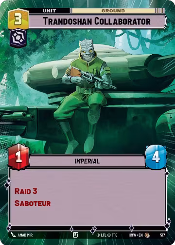 Trandoshan Collaborator (Hyperspace) (517), Homeworlds — Star Wars card price
