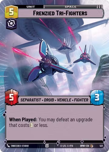 Frenzied Tri-Fighters (Hyperspace) (521), Homeworlds — Star Wars card price