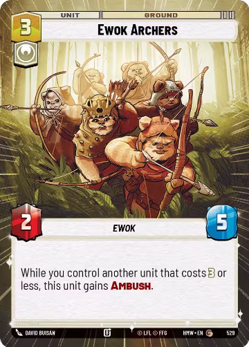 Ewok Archers (Hyperspace) (529), Homeworlds — Star Wars card price