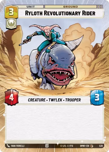 Ryloth Revolutionary Rider (Hyperspace) (530), Homeworlds — Star Wars card price