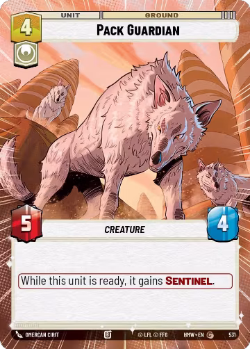 Pack Guardian (Hyperspace) (531), Homeworlds — Star Wars card price
