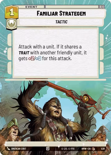 Familiar Strategem (Hyperspace) (538), Homeworlds — Star Wars card price