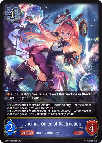 Lishenna, Omen of Destruction (BP05-R037EN), Eightfold Retribution — Shadowverse card price