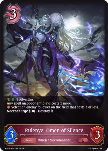 Rulenye, Omen of Silence (BP05-R070EN), Eightfold Retribution — Shadowverse card price
