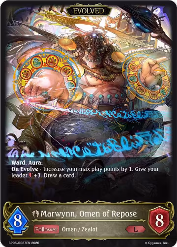 Marwynn, Omen of Repose (Evolved) (BP05-R087EN), Eightfold Retribution — Shadowverse card price