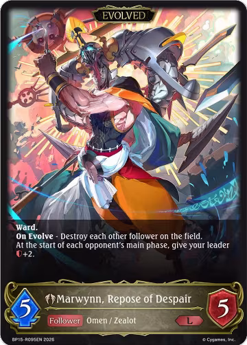 Marwynn, Repose of Despair (Evolved) (BP15-R095EN), Eightfold Retribution — Shadowverse card price