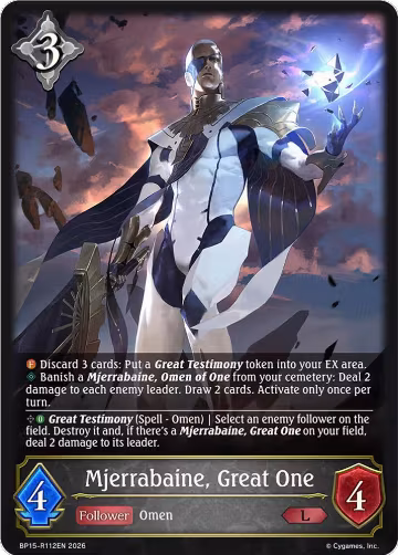 Mjerrabaine, Great One (BP15-R112EN), Eightfold Retribution — Shadowverse card price