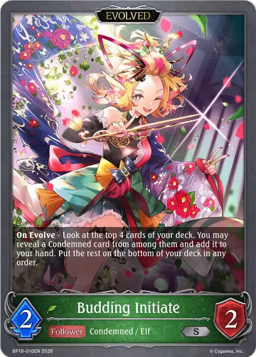 Budding Initiate (Evolved) (BP19-010EN), Eightfold Retribution — Shadowverse card price