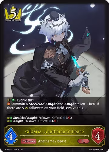 Gildaria, Anathema of Peace (BP19-022EN), Eightfold Retribution — Shadowverse card price