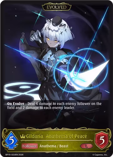 Gildaria, Anathema of Peace (Evolved) (BP19-023EN), Eightfold Retribution — Shadowverse card price