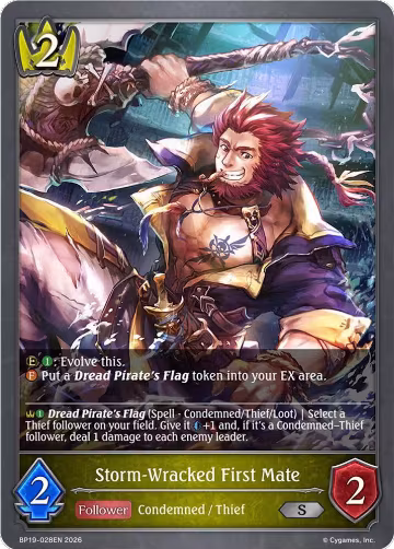 Storm-Wracked First Mate (BP19-028EN), Eightfold Retribution — Shadowverse card price