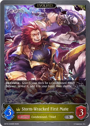 Storm-Wracked First Mate (Evolved) (BP19-029EN), Eightfold Retribution — Shadowverse card price