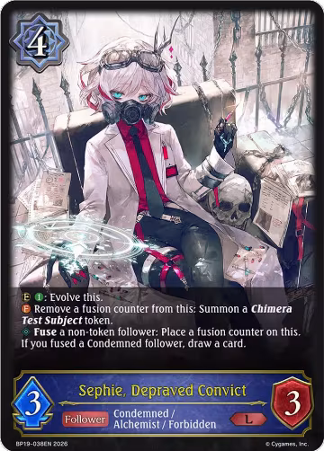 Sephie, Depraved Convict (BP19-038EN), Eightfold Retribution — Shadowverse card price