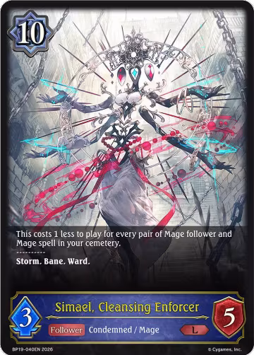 Simael, Cleansing Enforcer (BP19-040EN), Eightfold Retribution — Shadowverse card price