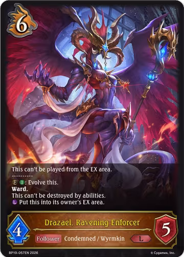 Drazael, Ravening Enforcer (BP19-057EN), Eightfold Retribution — Shadowverse card price