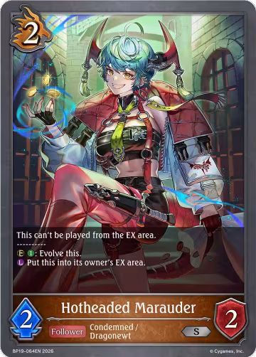 Hotheaded Marauder (BP19-064EN), Eightfold Retribution — Shadowverse card price