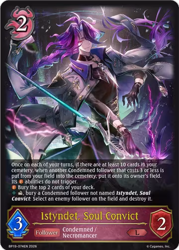 Istyndet, Soul Convict (BP19-074EN), Eightfold Retribution — Shadowverse card price