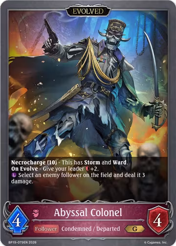 Abyssal Colonel (Evolved) (BP19-079EN), Eightfold Retribution — Shadowverse card price