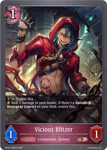 Vicious Blitzer (BP19-086EN), Eightfold Retribution — Shadowverse card price