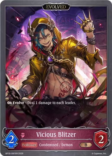 Vicious Blitzer (Evolved) (BP19-087EN), Eightfold Retribution — Shadowverse card price