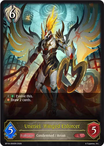 Uneriel, Winged Enforcer (BP19-093EN), Eightfold Retribution — Shadowverse card price