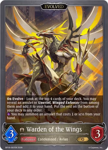 Warden of the Wings (Evolved) (BP19-097EN), Eightfold Retribution — Shadowverse card price