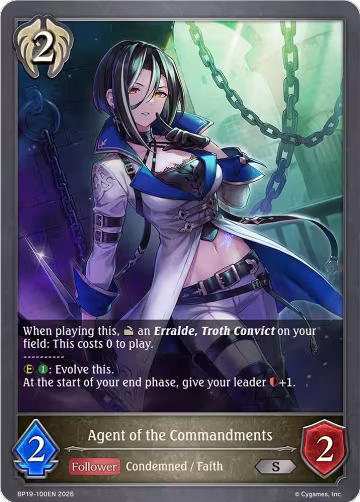 Agent of the Commandments (BP19-100EN), Eightfold Retribution — Shadowverse card price