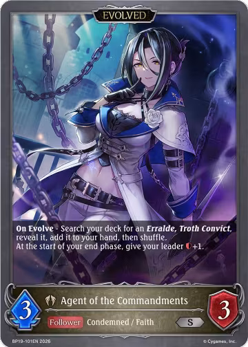 Agent of the Commandments (Evolved) (BP19-101EN), Eightfold Retribution — Shadowverse card price