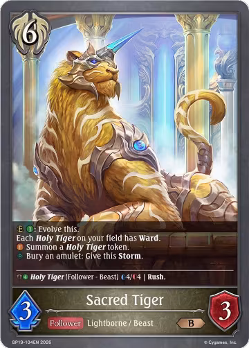 Sacred Tiger (BP19-104EN), Eightfold Retribution — Shadowverse card price