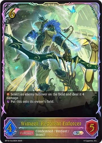 Wimael, Redolent Enforcer (SL) (BP19-SL03EN), Eightfold Retribution — Shadowverse card price