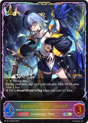 Barbaros, Briny Convict (SL) (BP19-SL05EN), Eightfold Retribution — Shadowverse card price