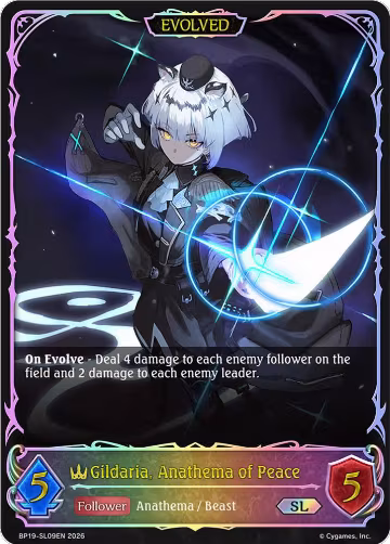 Gildaria, Anathema of Peace (Evolved) (SL) (BP19-SL09EN), Eightfold Retribution — Shadowverse card price