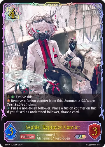 Sephie, Depraved Convict (SL) (BP19-SL10EN), Eightfold Retribution — Shadowverse card price