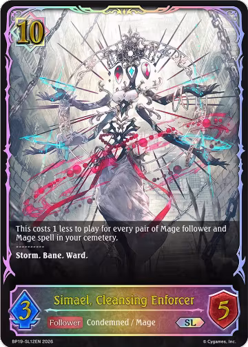 Simael, Cleansing Enforcer (SL) (BP19-SL12EN), Eightfold Retribution — Shadowverse card price