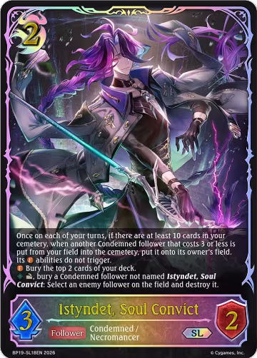 Istyndet, Soul Convict (SL) (BP19-SL18EN), Eightfold Retribution — Shadowverse card price