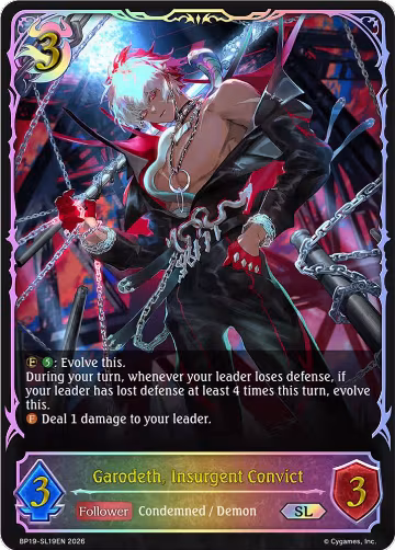 Garodeth, Insurgent Convict (SL) (BP19-SL19EN), Eightfold Retribution — Shadowverse card price