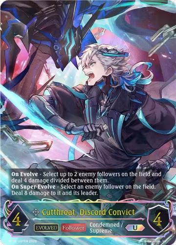 Cutthroat, Discord Convict (Evolved) (U) (BP19-U07EN), Eightfold Retribution — Shadowverse card price