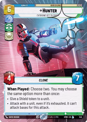 Hunter - Everyone Get to Cover! (Hyperspace Foil) (545), Homeworlds — Star Wars card price