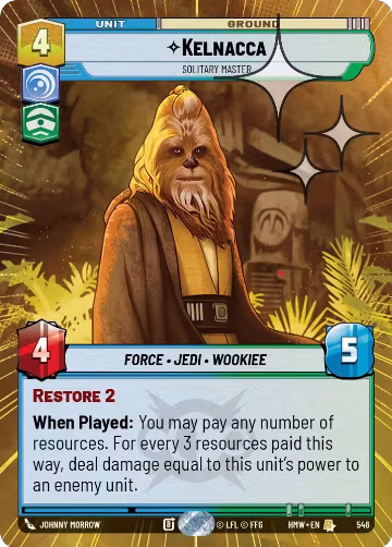 Kelnacca - Solitary Master (Hyperspace Foil) (546), Homeworlds — Star Wars card price